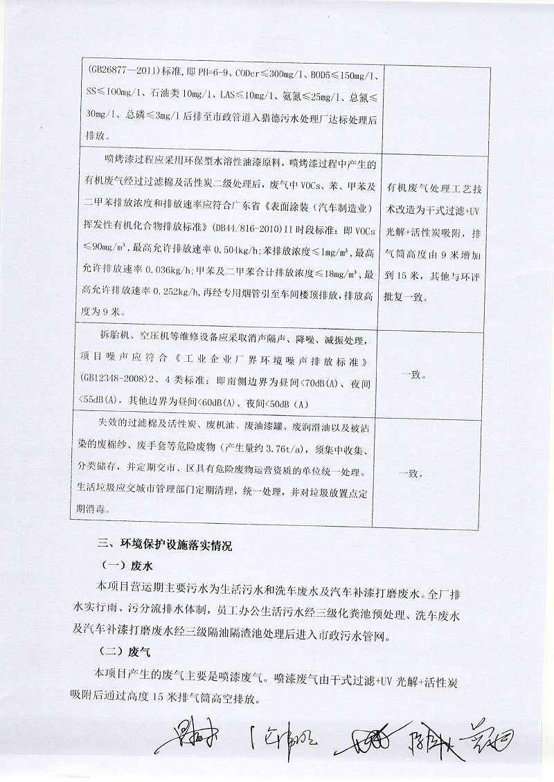广州市奥德汽车销售服务有限公司竣工环境保护验收项目